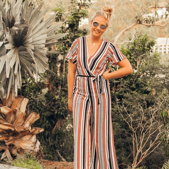 Monteau Striped Jumpsuit - Picture 4 of 4